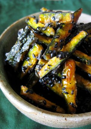 A picture of Kabocha Squash Sticks (Kenpi).