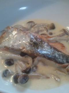 A picture of Easy! Butter-Pan-Fried Salmon With Cream Sauce.