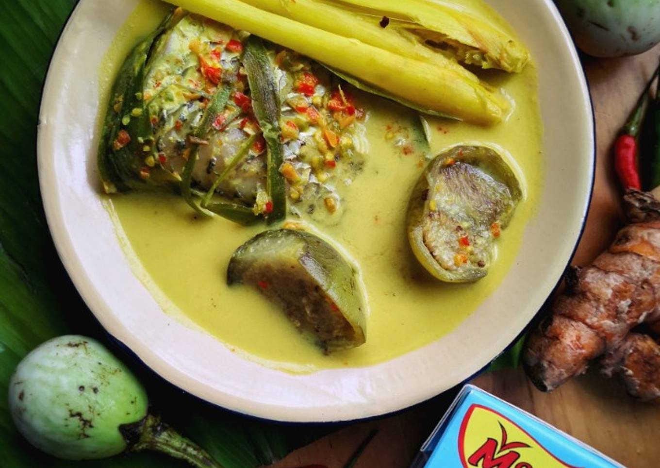 Gulai Lemak Ikan Jenahak dan Terung Bulat