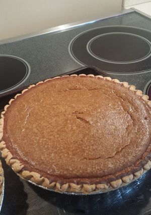 A picture of Grandma's pumpkin pie.