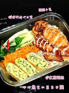 醬燒中卷便當 的食譜成品照片