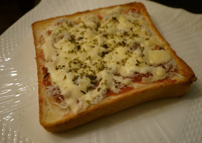 Recipe of Any-night-of-the-week Pickled Plum and Shirasu Cheese Toast - Tart and Delicious