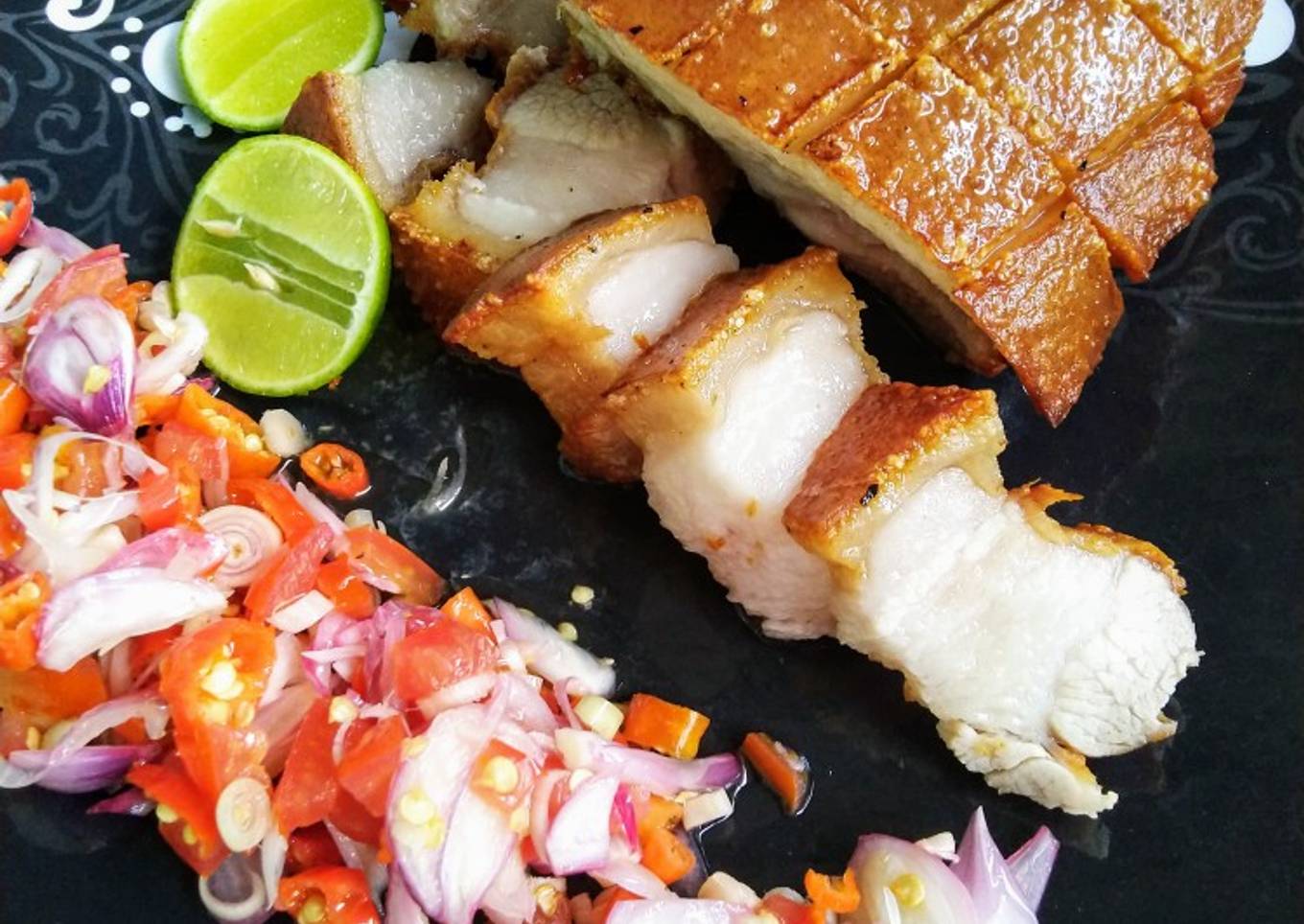 Crispy Pork Belly with Sambal Matah