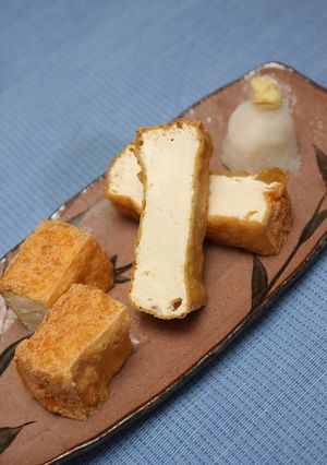 A picture of Homemade Atsuage (Soft on the inside, crispy on the outside).