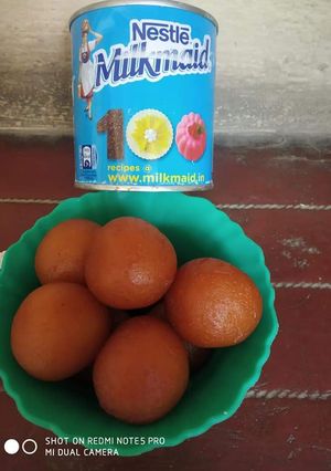 A picture of Gulab Jamun.