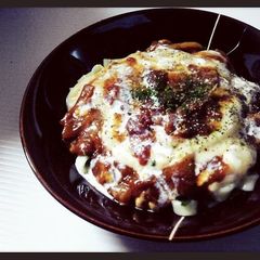 A picture of Kishimen Lasagna From Leftover Stew.