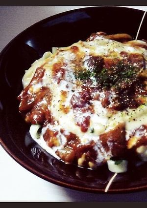 A picture of Kishimen Lasagna From Leftover Stew.