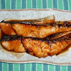 A picture of Easy Grilled Salmon with Mirin and Soy Sauce.