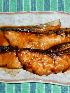 A picture of Easy Grilled Salmon with Mirin and Soy Sauce.