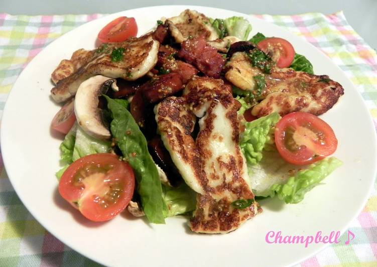 Steps to Prepare Quick Halloumi Cheese &amp; Chorizo Salad