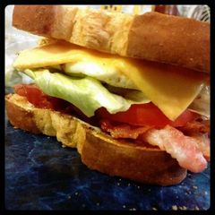 A picture of Becks "BELT" Sandwich.