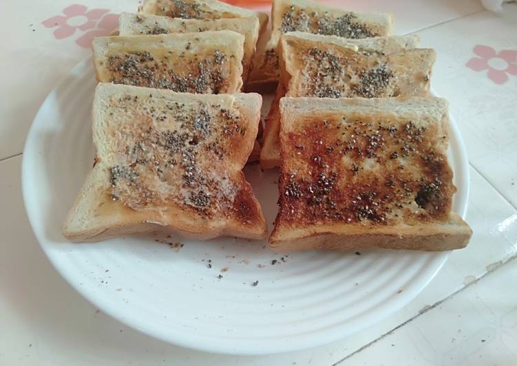 Easiest Way to Make Quick Toast Bread with Chia Seeds toppings