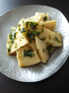 A picture of Oil-Free! Bamboo Shoots and Shiso Dressing.