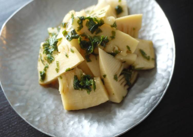 Steps to Make Award-winning Oil-Free! Bamboo Shoots and Shiso Dressing