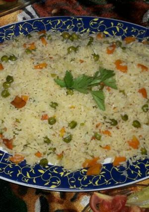 صورة لوصفة رز وبازيلا 🍛