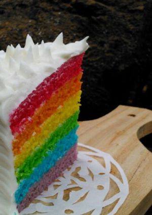 Foto resep Rainbow cake kukus
