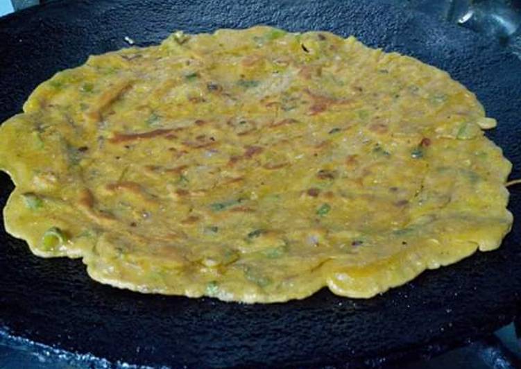 Recipe of Any-night-of-the-week Baisan ki Roti (Pancake) #Cookpadapp #Sehri_Contest