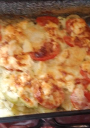 Zöldséges rakott krumpli recept fotója