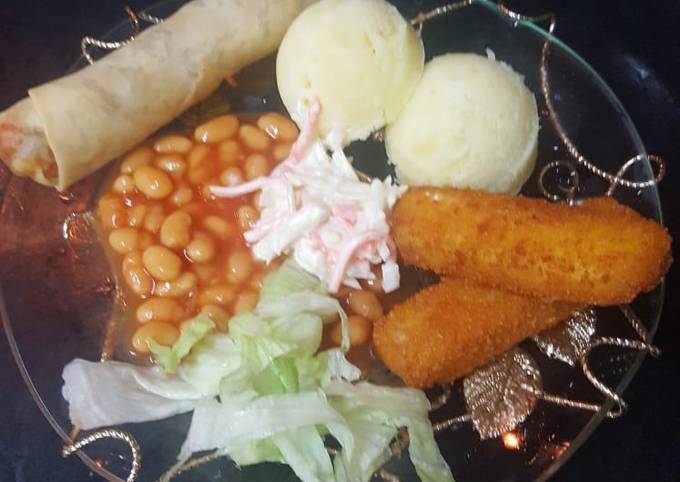 Simple Way to Prepare Mario Batali Mashed potatoes with beans&amp; coleslaw