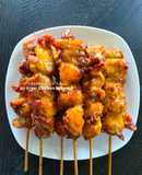 Air Fryer Chicken Skewers with Bang-Bang sauce