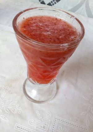 صورة لوصفة عصير الفراولة