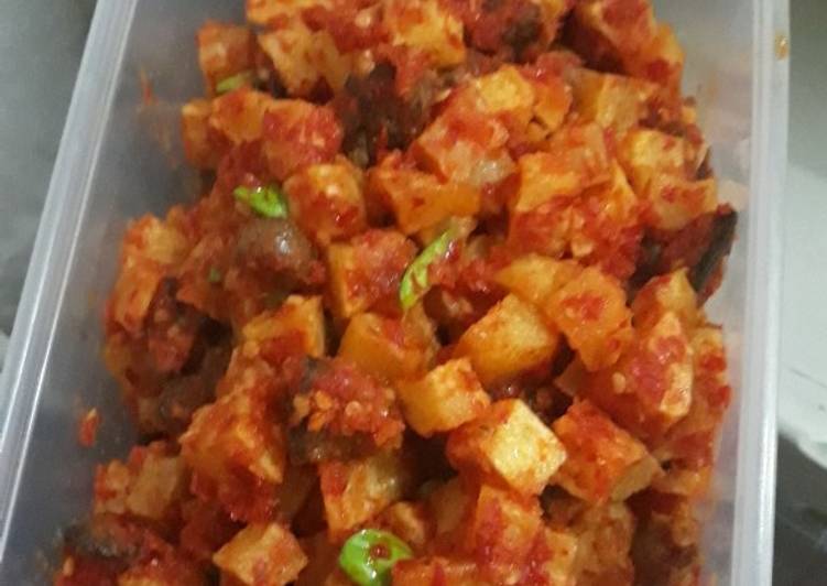 Sambal kentang ati dan pete