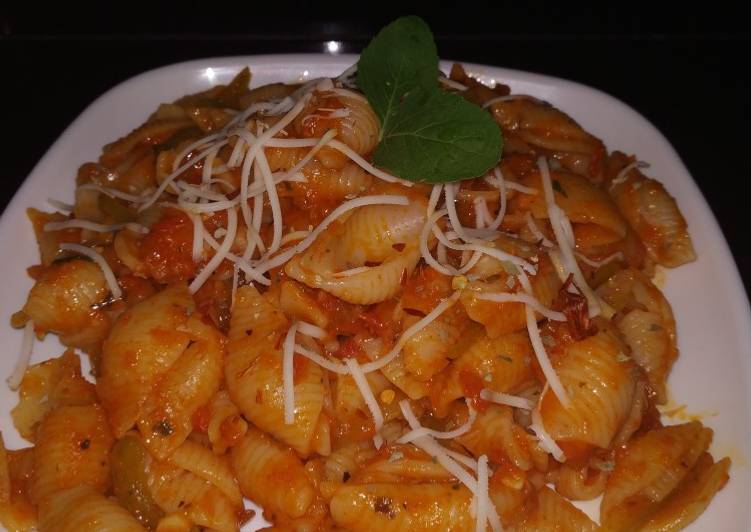 Conchiglie Pasta in red sauce