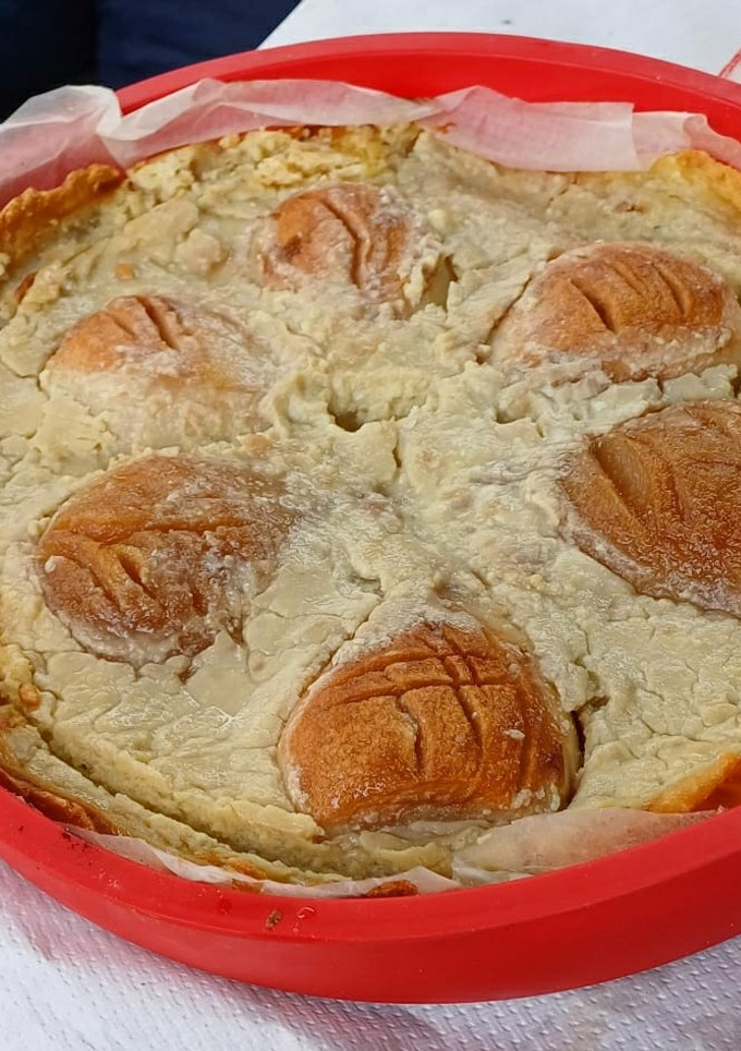 Una foto de 🍰Fracaso de tarta de pera🍐