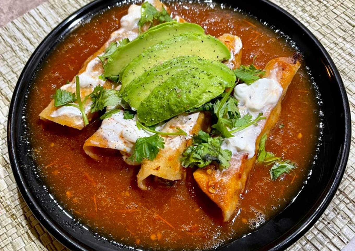 Flautas de atún ahogadas