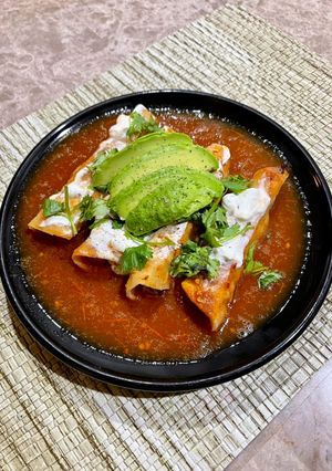 Una foto de Flautas de atún ahogadas