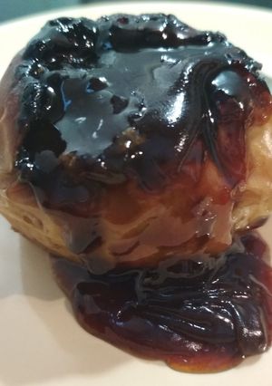 Sült alma dióval szilvalekvárral recept fotója