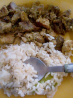 Una foto de Carne de puerco en salsa verde