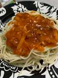 Spaghetti rumahan favorit keluargaku