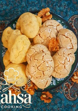 عکسی از دستور شیرینی پفکی گردویی