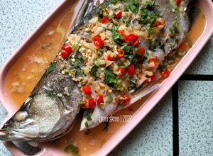 Gambar Siakap Stim Limau ala Thai