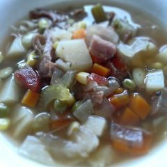A picture of Homemade Ham & Vegetable Soup.
