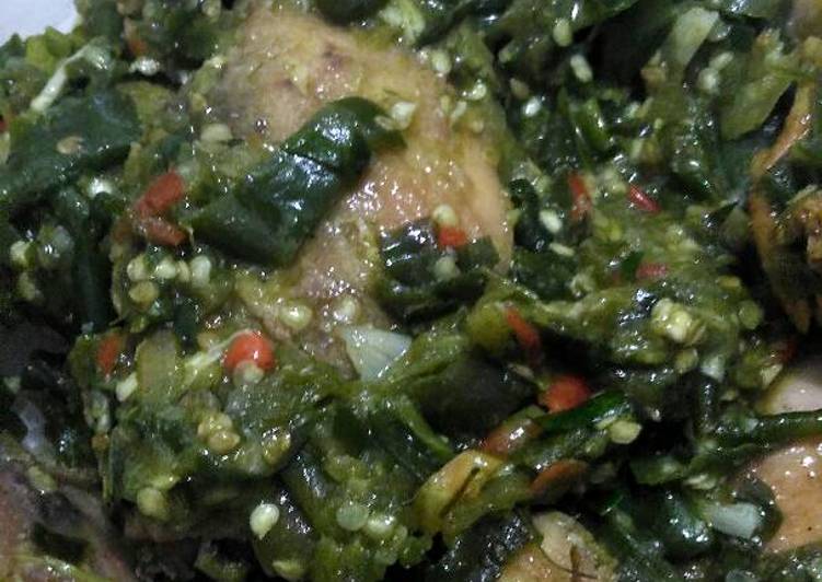 Langkah meracik Ayam simple ijo setan yang nikmat