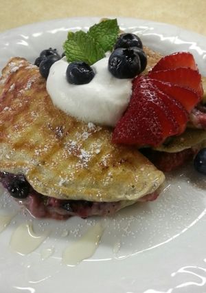 A picture of Fruit Stuffed Pancakes.