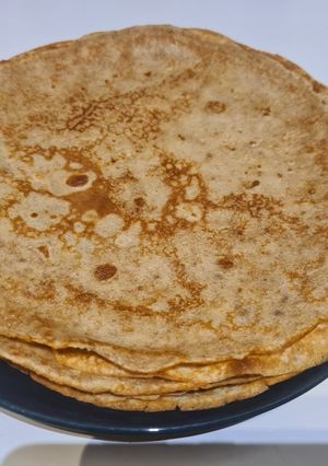 Une photo de Crêpes au blé complet et sucre de coco