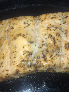 A picture of peppered maple salmon.