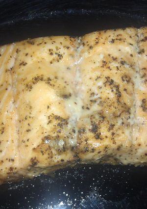 A picture of peppered maple salmon.