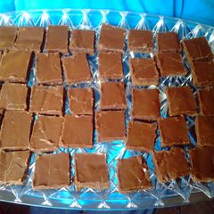 A picture of Grammy's Iced Chocolate Brownies.