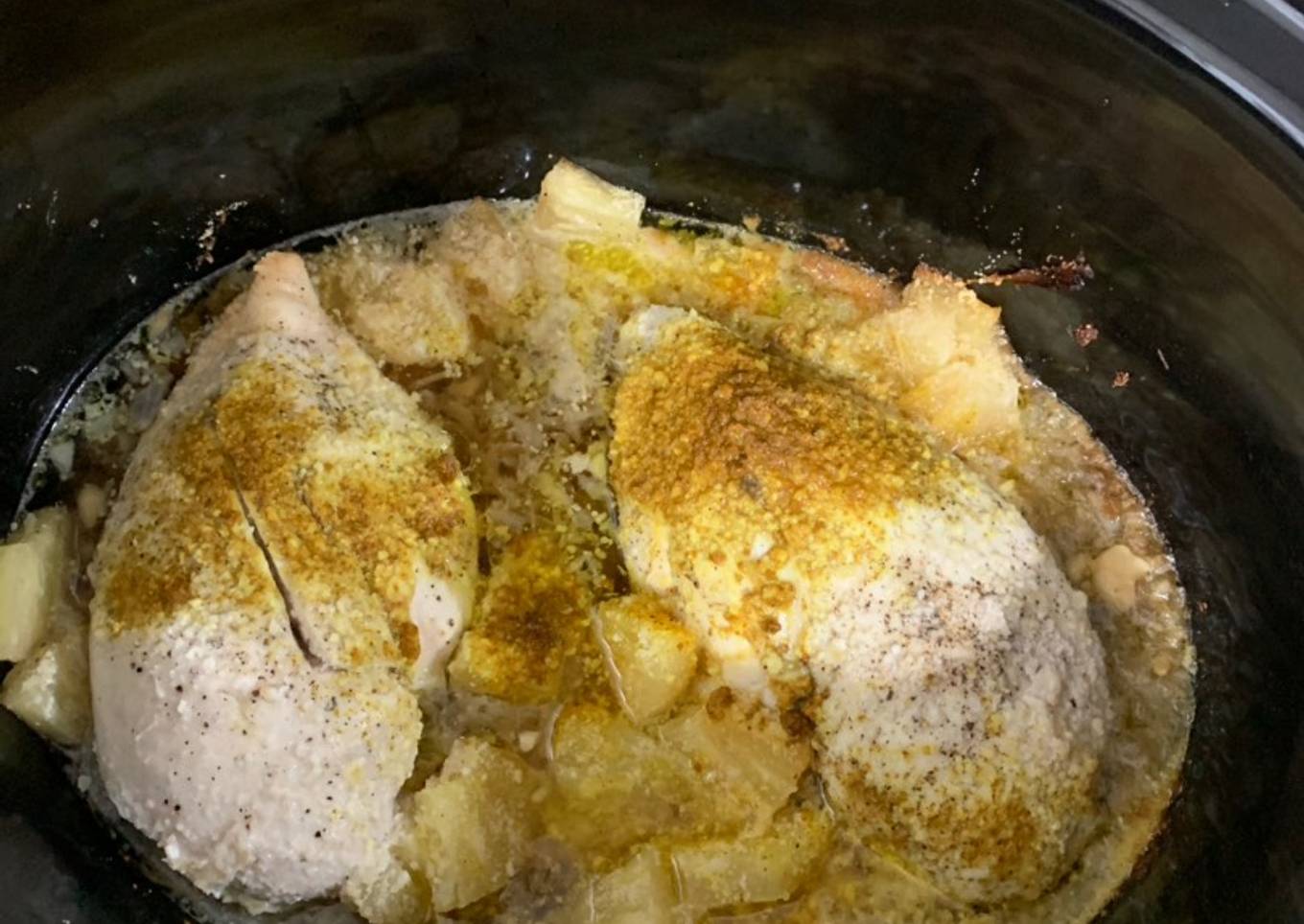 Pollo a la piña en olla lenta