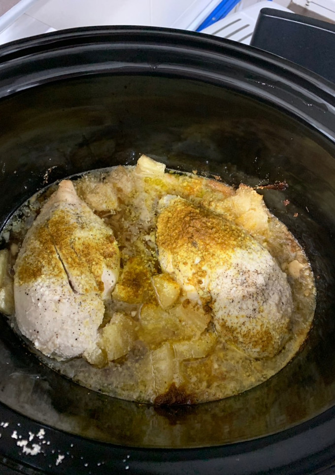 Una foto de Pollo a la piña en olla lenta