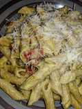 Pasta with Fried Ham and Zucchini Sauce