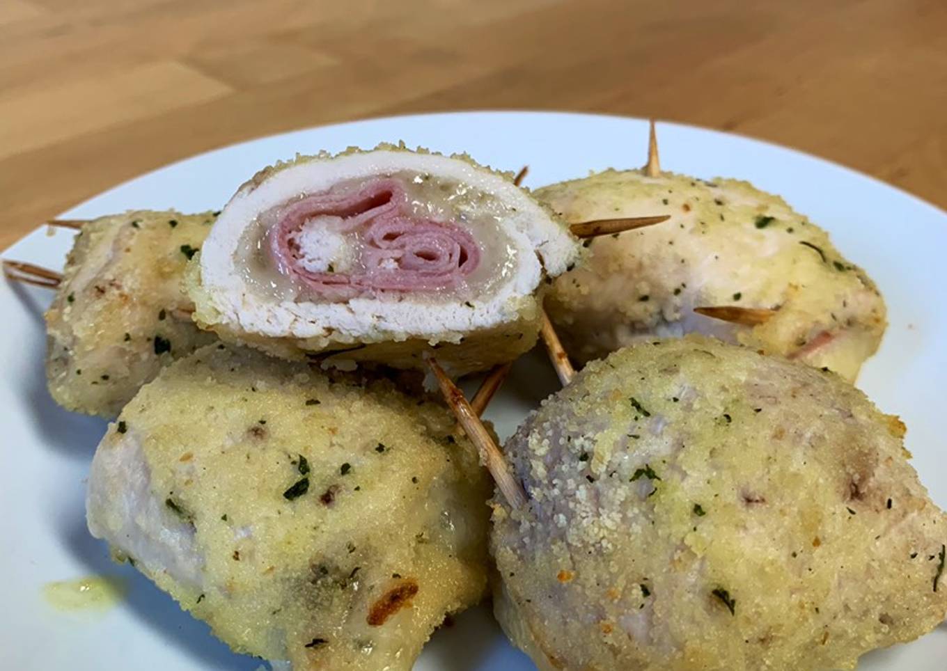 Pechugas de Pollo rellenas (tipo frito pero en el horno ¡sin tanto aceite!)