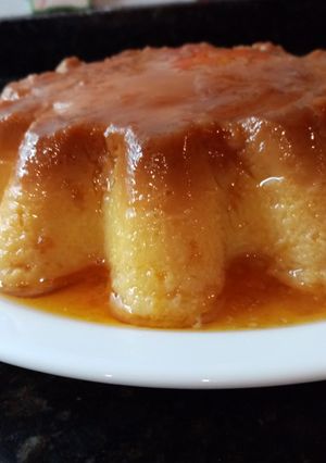 Una foto de Flan casero sin horno!