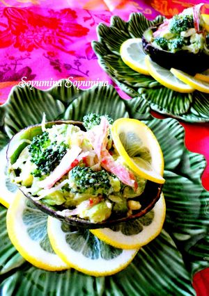 A picture of Seriously Delicious Crabstick, Avocado and Broccoli Salad.