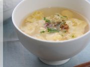 A picture of potato egg soup