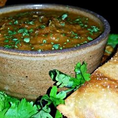 A picture of Mike's Dragons Breath Salsa.